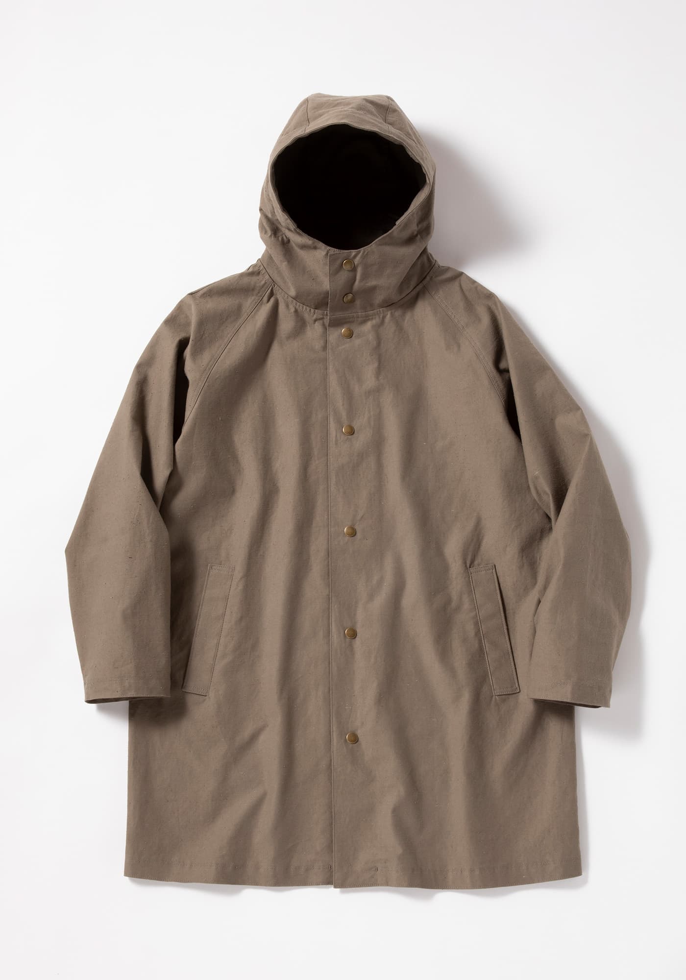 Back Nep Hoody Coat Sepia